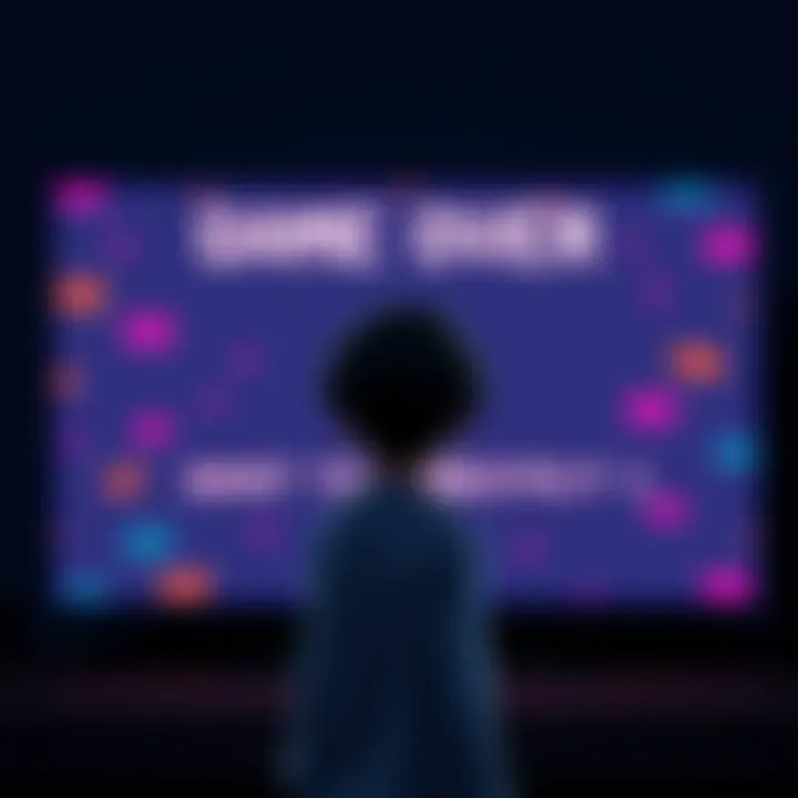 A character looking sad in front of a game over screen, reflecting feelings of emptiness after finishing a game.