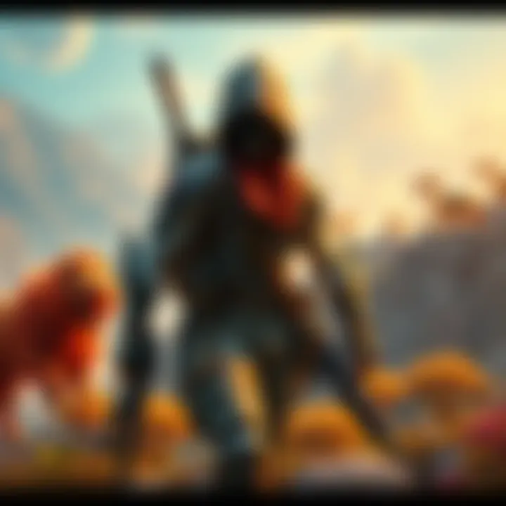 A gaming character exploring a vibrant world after completing the main quest, showcasing additional quests and activities.