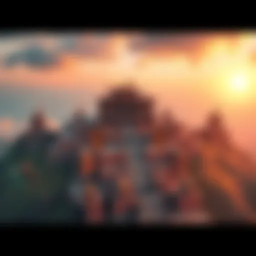 A digital concept of Potala Palace featuring jump pads and ziplines for gaming competition.