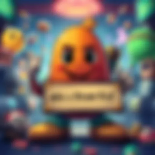 Colorful illustration of Potatoman character holding a sign that says 'Win a Steam Key!' with game elements in the background.