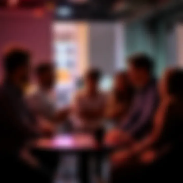 Group Discussion on Power Stance A diverse group of people sharing their opinions on Power Stance in a casual setting.