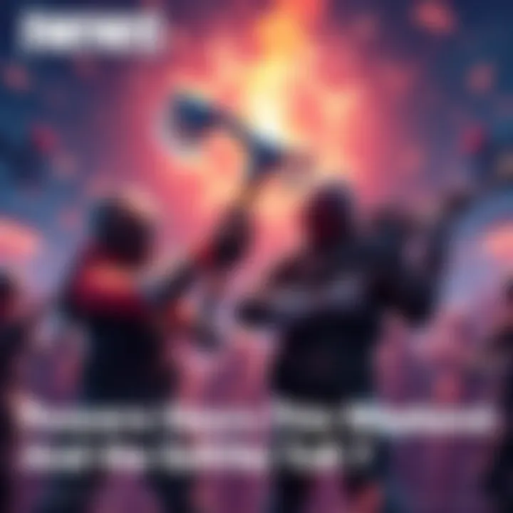 Players celebrating winning the Soft Roller Pickaxe during Power Hours event with Ice King’s Gauntlets and Epic Vector 7 DMR.