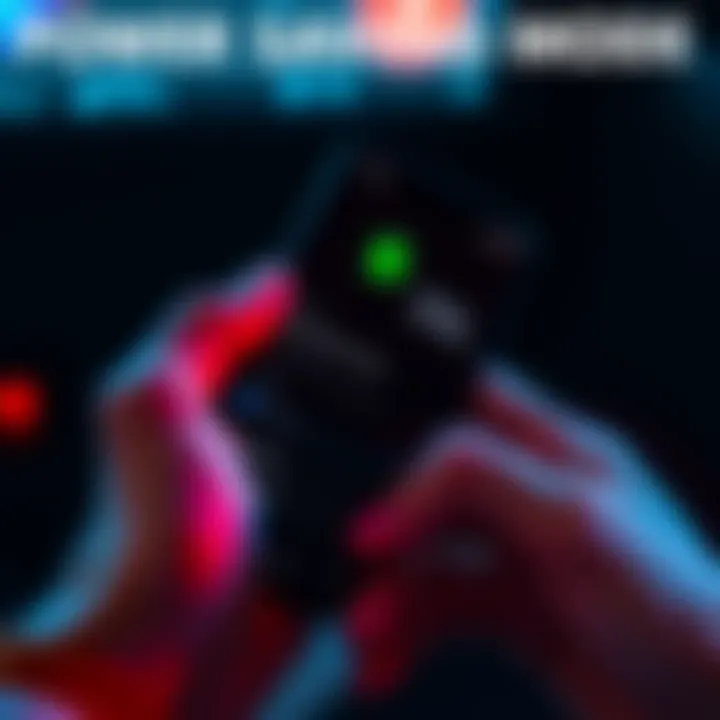 A person activating power saving mode on a smartphone, showing a battery icon and settings menu, illustrating device functionality limits.