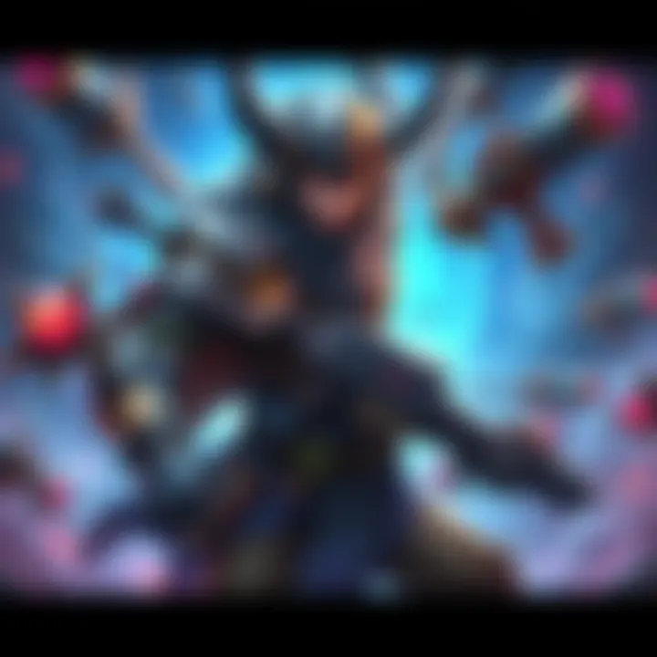 Illustration showing a character in battle gear with weapons and armor, representing powerful ADC setups in gameplay.