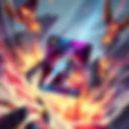 Powerful Card Artwork A visually striking card with vibrant artwork depicting intense action and impressive design elements