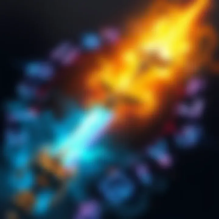 A glowing sword surrounded by magical runes, demonstrating its ability to defeat armies and dragons.