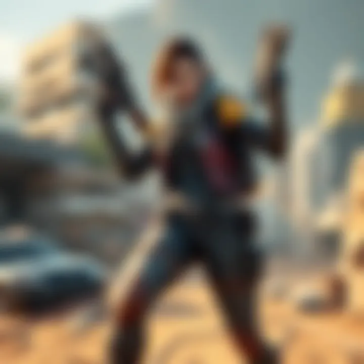 Powerful Mom in Video Game A strong mother character in a video game, wielding a weapon and standing confidently in an adventure setting.