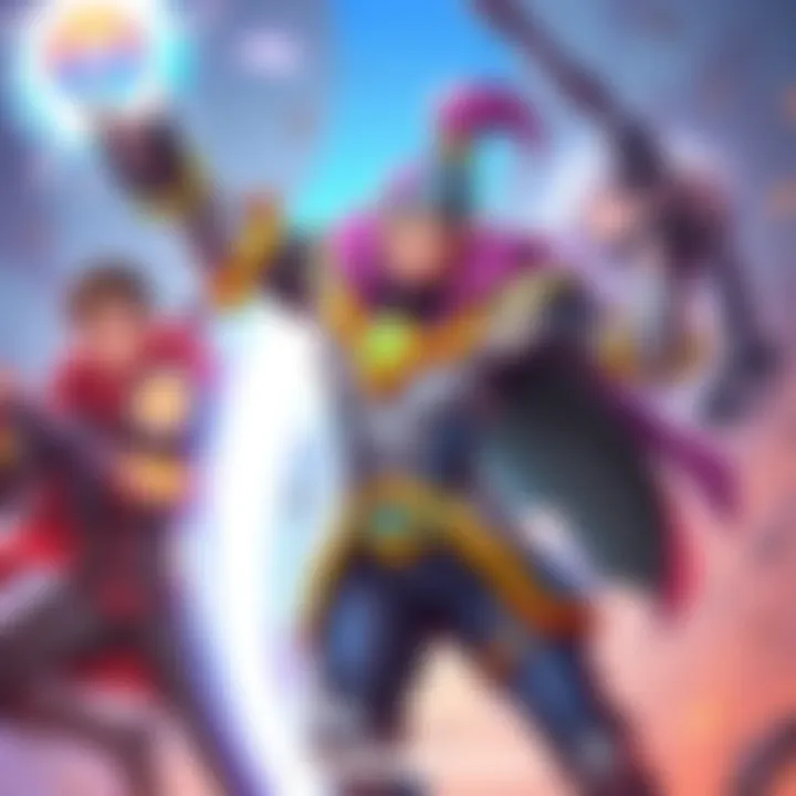 Powerful Overwatch Characters Illustration of Sigma using gravity powers with other Overwatch characters around him in action poses