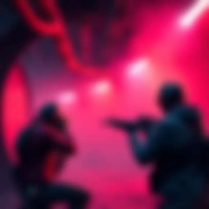 Players test weapons and practice shooting techniques in a friendly environment with friends.