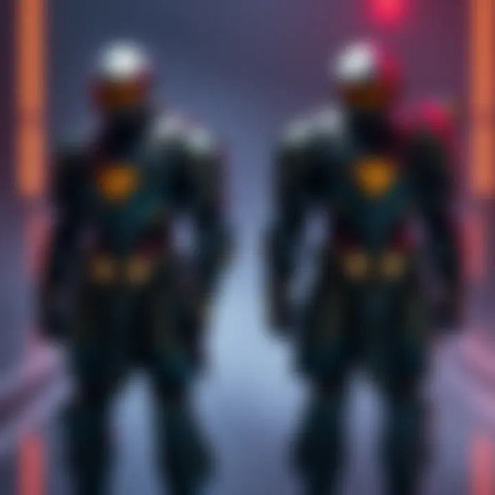 Praetor Suit Comparison Side-by-side view of Praetor suits from 2016 and 2026 showing technology advancements