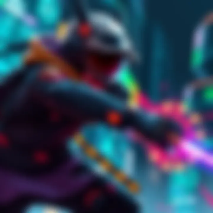 A character from the Pragmata demo engaging in combat with unique hacking elements and vibrant visuals