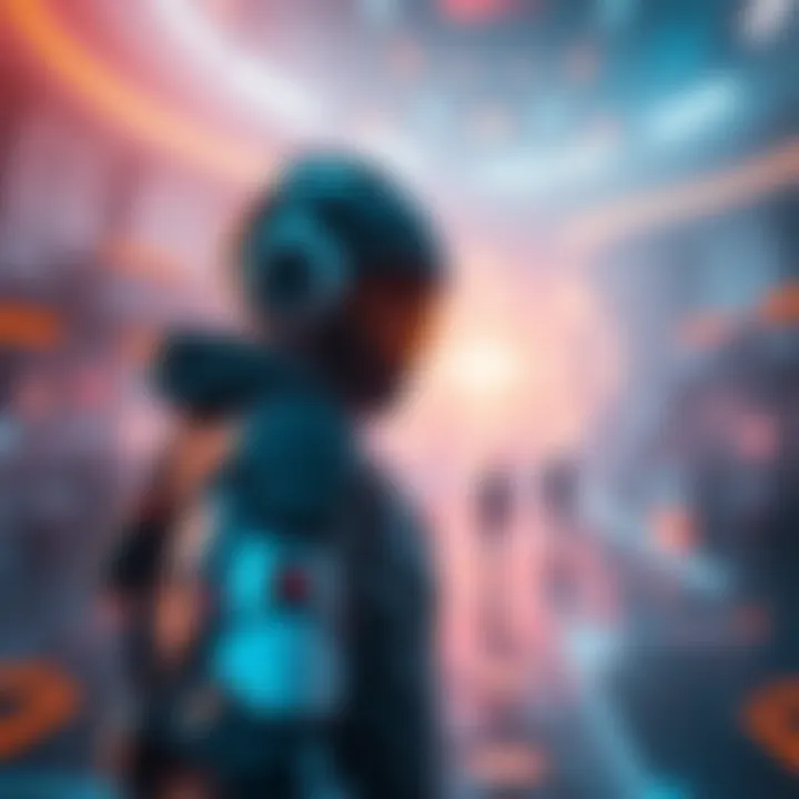 A character in a futuristic environment with advanced technology and stunning graphics in the new PS5 game Pragmata.