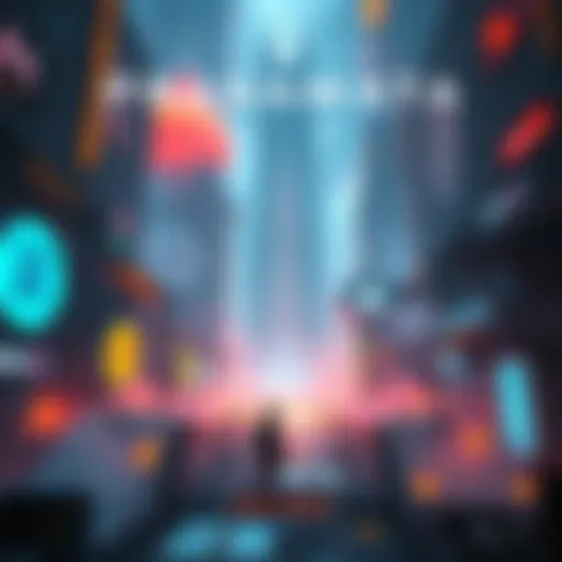 A stunning visual from the game PRAGMATA showing a futuristic city with a character exploring the environment.