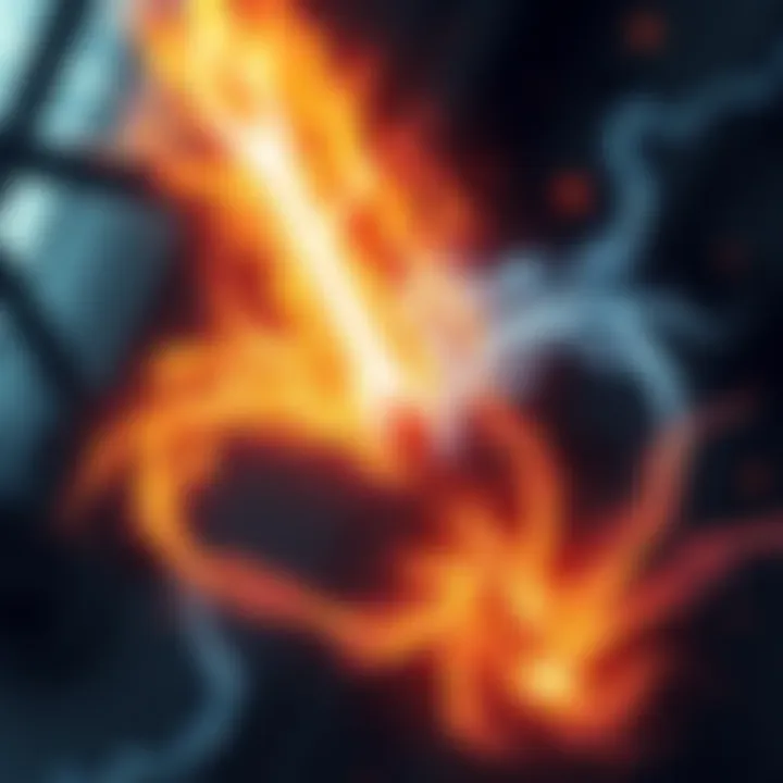 Praxic Blade Creation A glowing Praxic Blade being forged, depicting the balance of Light and Dark energy swirling around it.