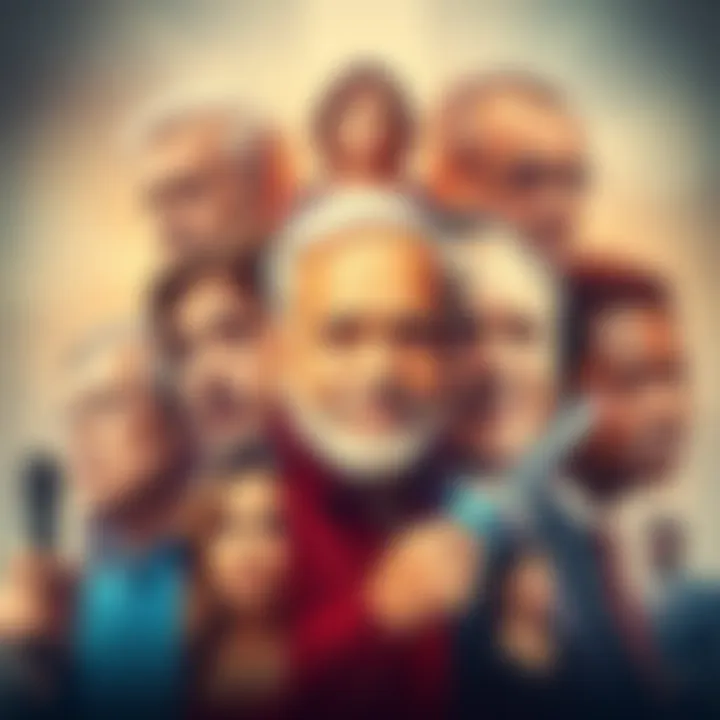 Predicted Influential Figures A collage of political and entertainment leaders expected to be in news headlines in January 2025, featuring diverse individuals.