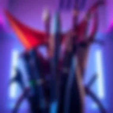 A collection of gaming weapons including throwing daggers, bows, and swords displayed together, highlighting player preferences.