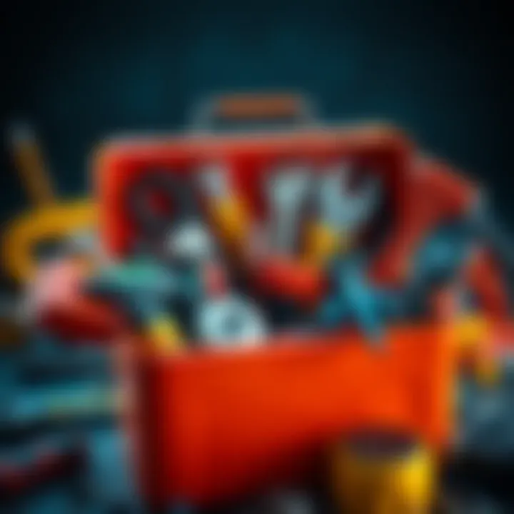 A toolbox filled with various tools symbolizing solutions for recurring challenges.