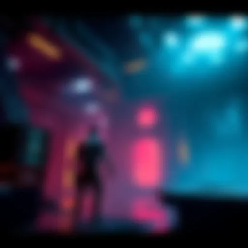 Prey 2017 Game Scene A scene from Prey (2017) showing a character in a sci-fi environment with futuristic technology and dim lighting.