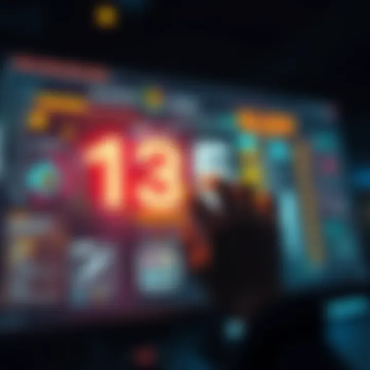 A player selecting a number in the game Prey on Steam, depicting an interactive interface with vibrant graphics