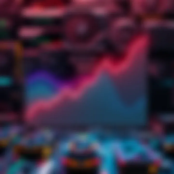 Price Surge of 5090 GPU Graph showing the rising prices of the 5090 GPU over time with a background of various graphics cards