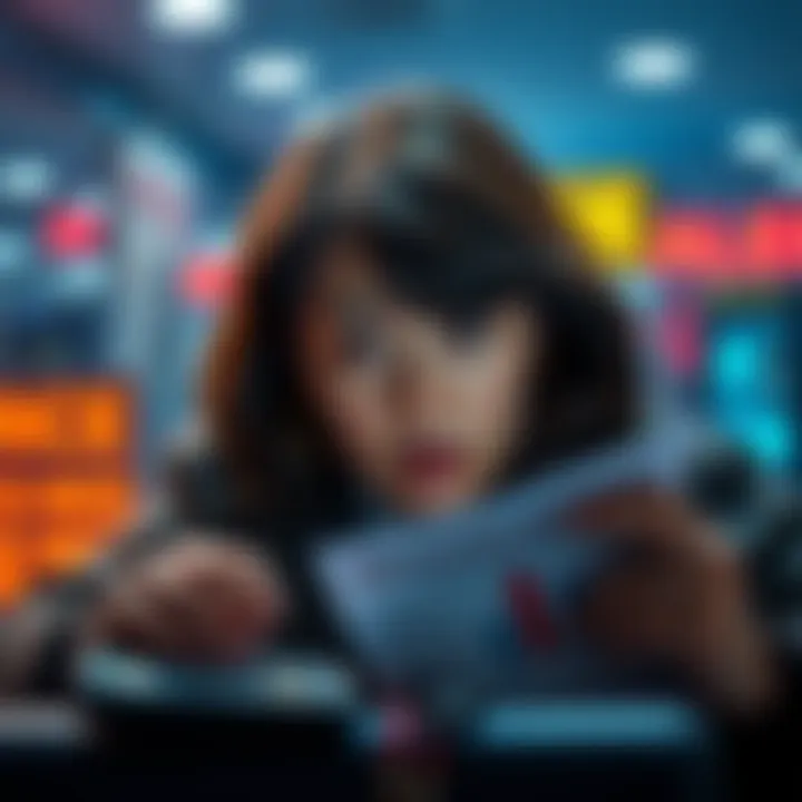 A person looking worriedly at a notice about a price hike, with a calculator and budget plan in the foreground