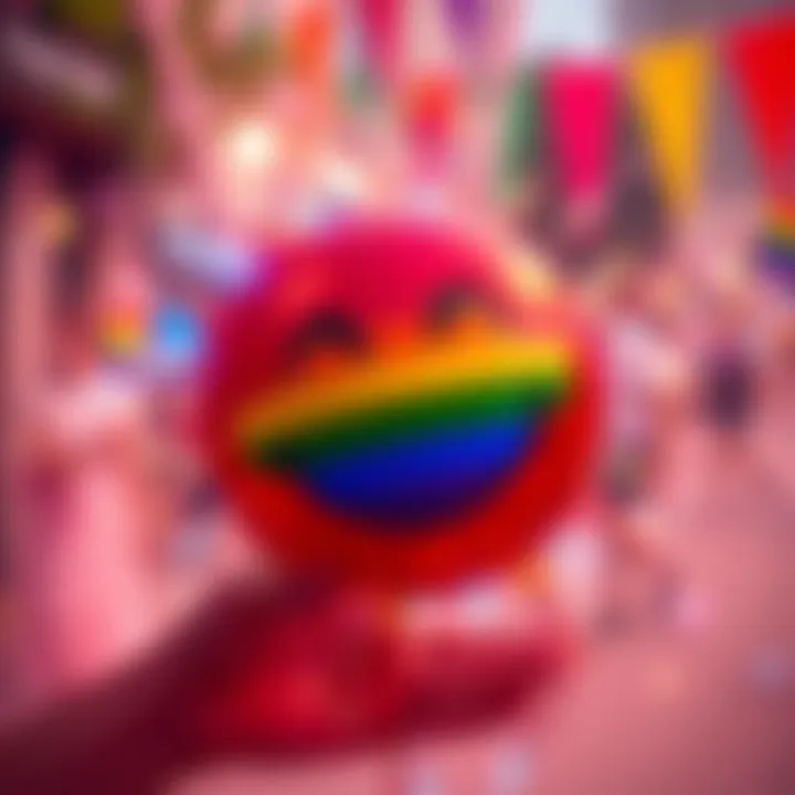 Bright and colorful emote representing Pride Month with rainbow colors and festive elements, symbolizing support for the LGBTQ+ community.