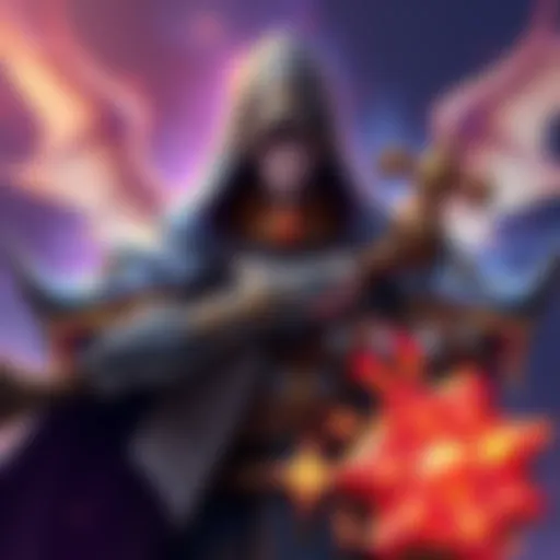 A Priest character from Hearthstone with a focus on healing and max HP abilities, contrasting with a Death Knight character.