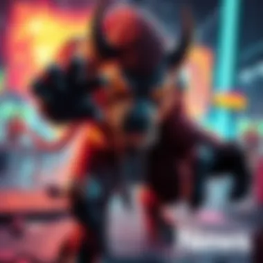 Primal Beast character showcasing its ability to assess player levels in a vibrant game setting