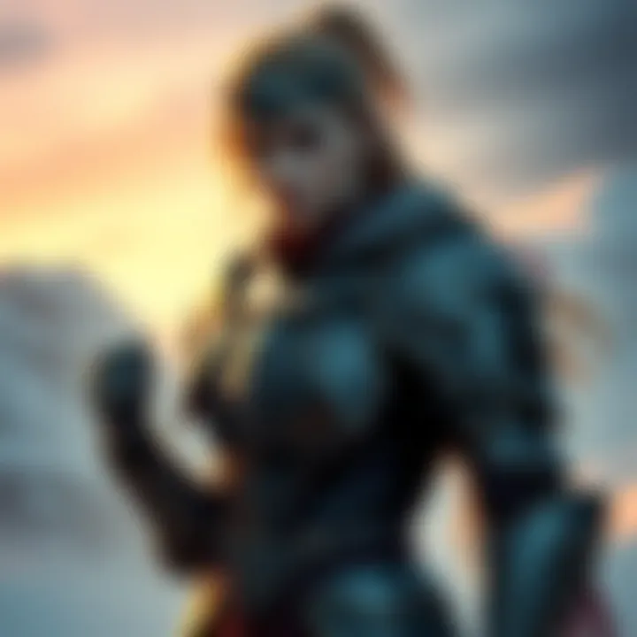 Princess Nordis showcasing the stylish Arkveld armor set, highlighting its design and features.