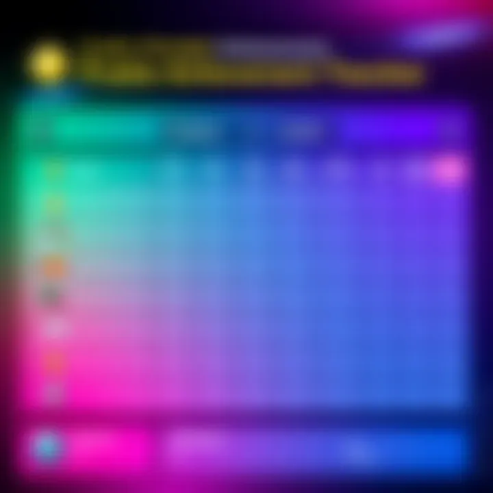 A colorful printable achievement tracker displaying various game achievements organized from easiest to hardest, with spaces for notes on hidden achievements.