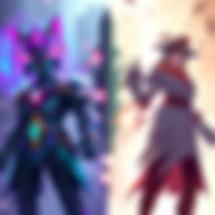 A visual comparison showing a Prismatic subclass character on one side with vibrant abilities and a Mono subclass character on the other side with traditional abilities, highlighting the differences in gameplay mechanics.