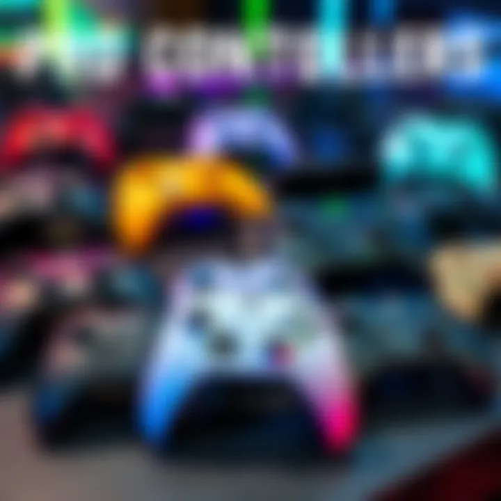Various controllers used by professional Halo Infinite players at HCS Arlington and DreamHack Dallas 2025, showcasing Xbox controllers, SCUF models, and custom designs