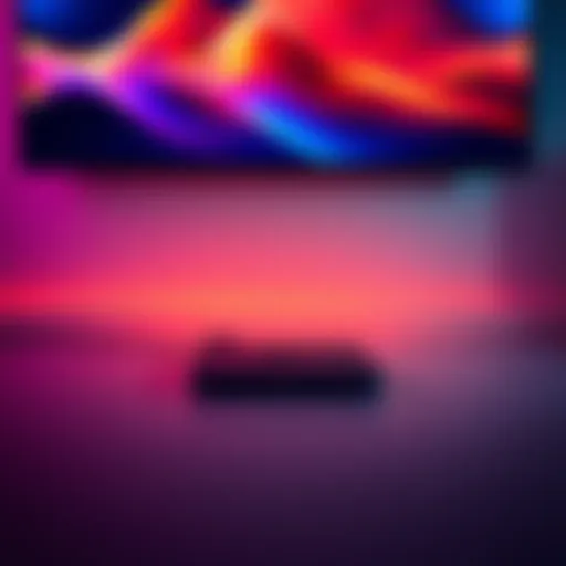 Pro device under TV A Pro device placed horizontally beneath a TV, showing concern for airflow and potential overheating