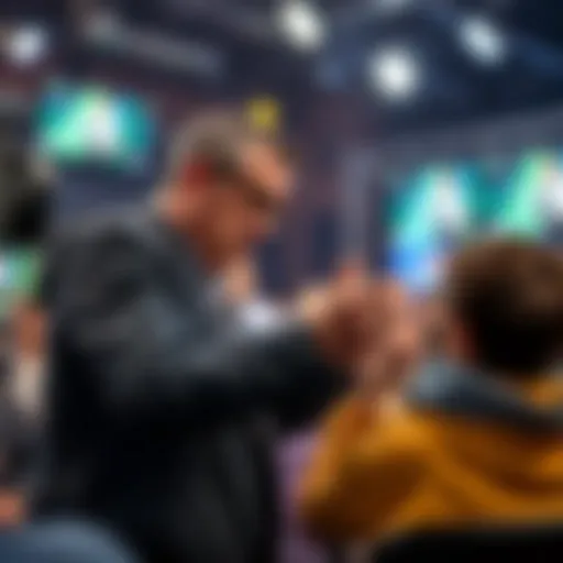 Benjamin Taylor, producer of Fishtank LIVE, confronts a disabled contestant during a live show, causing a scene among the crew and audience.