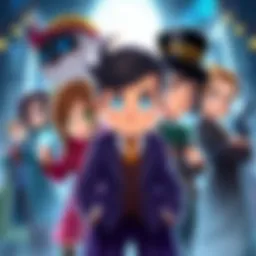 Illustration of key characters from the new Professor Layton game, showcasing their unique styles and personalities.