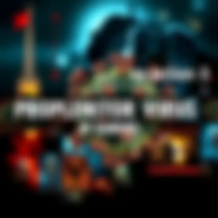 A collage of video game covers featuring the Progenitor Virus with highlights of early mentions, showcasing iconic characters and settings from various titles before Resident Evil 5.