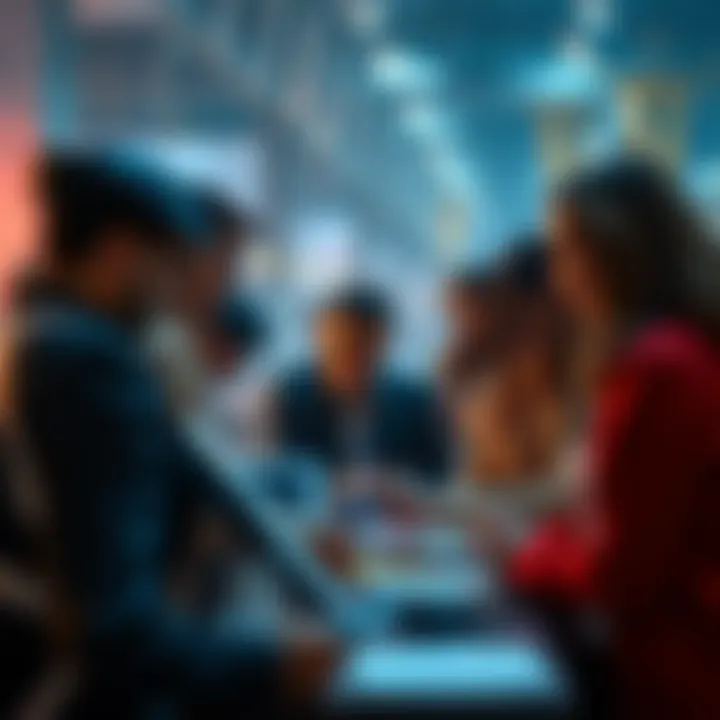 People collaborating on innovative projects and achievements