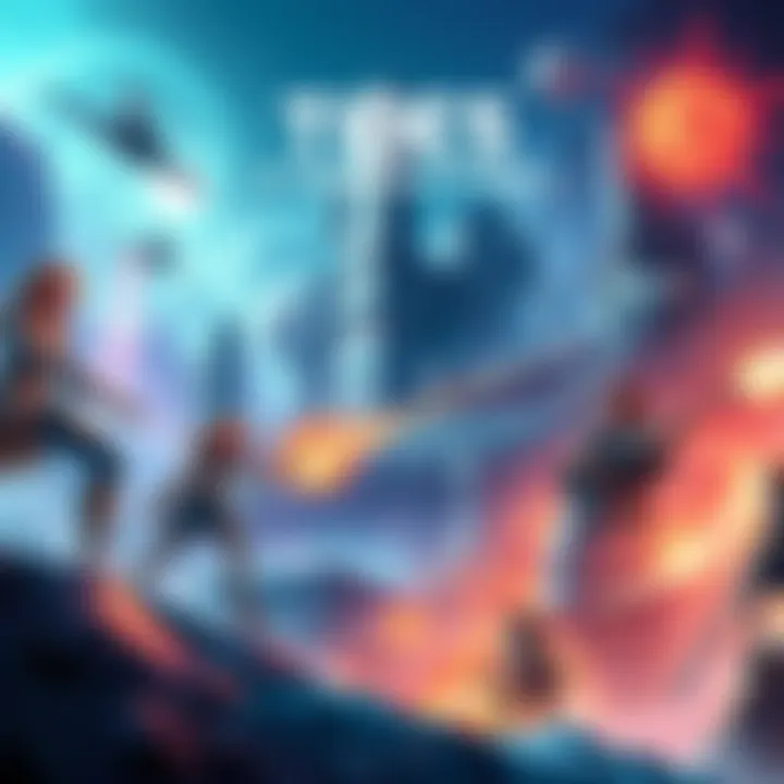 Vibrant promotional art showcasing a dynamic scene from Tides of Annihilation, featuring colorful characters and an adventurous setting.