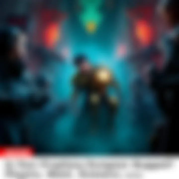 Players in a dungeon searching for Mooonfang armor, surrounded by guns and armor pieces, looking confused