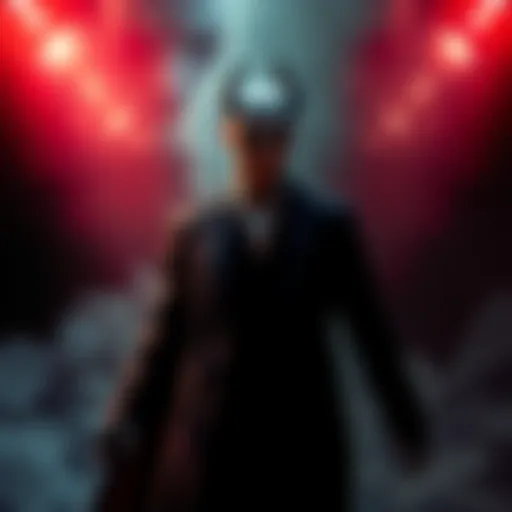 A character standing in shadows with a menacing look, symbolizing their turn to evil
