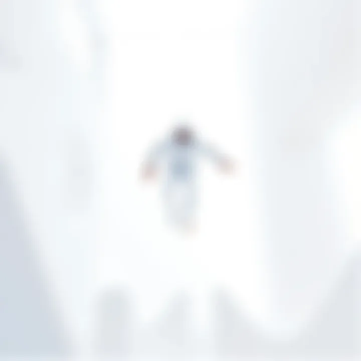 A character in a white tracksuit performing parkour moves in a bright, all-white landscape with abstract shapes.