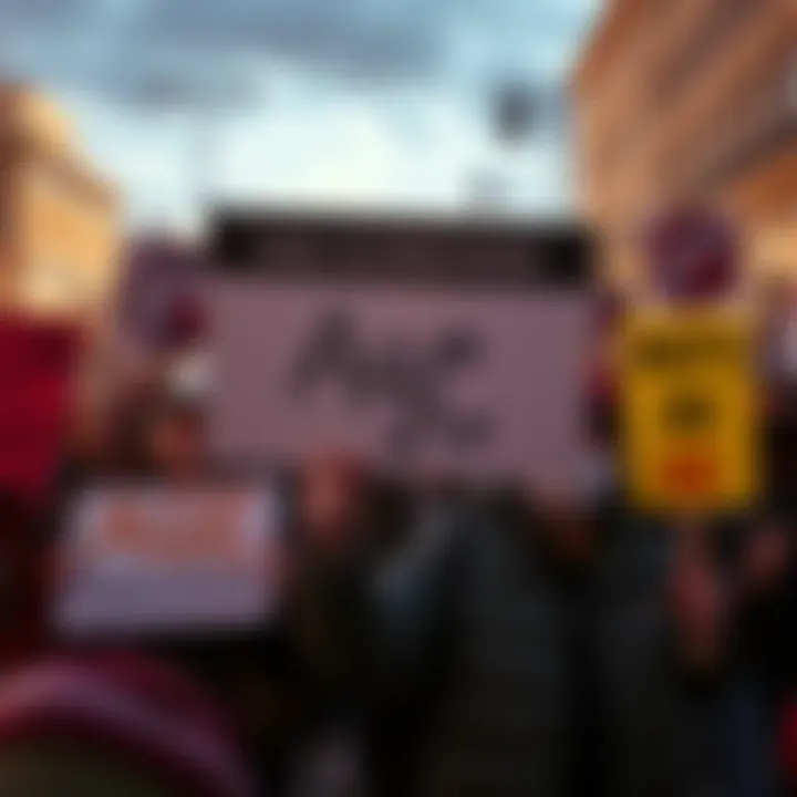 A group of people holding signs to oppose age and identity verification systems