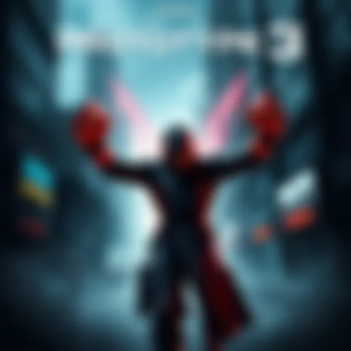 Concept art for Prototype 3 showing a character with superpowers in an urban environment