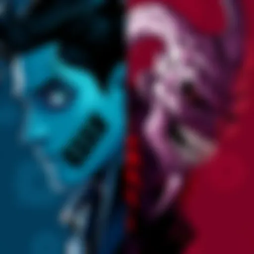 Side-by-side comparison of Prototype character and Parasyte character with visual themes