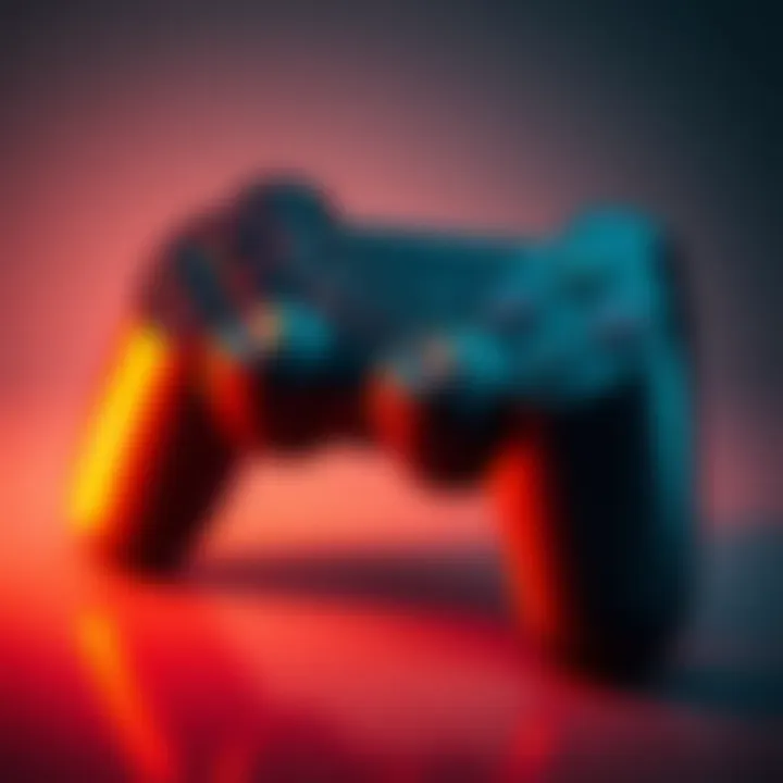 A close-up view of the PS3 boomerang controller showcasing its unique design and buttons.