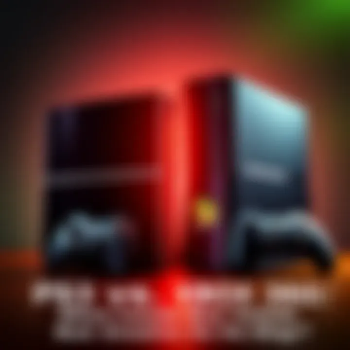 Comparison of PlayStation 3 and Xbox 360 consoles showing their designs