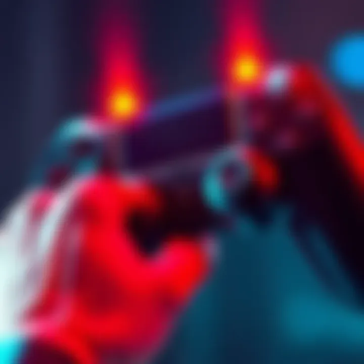 Close-up of a PS4 controller showing fingers positioned for speed flip technique