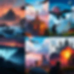 Collage of various vibrant open-world scenes from popular PS4 games showcasing different environments and adventures