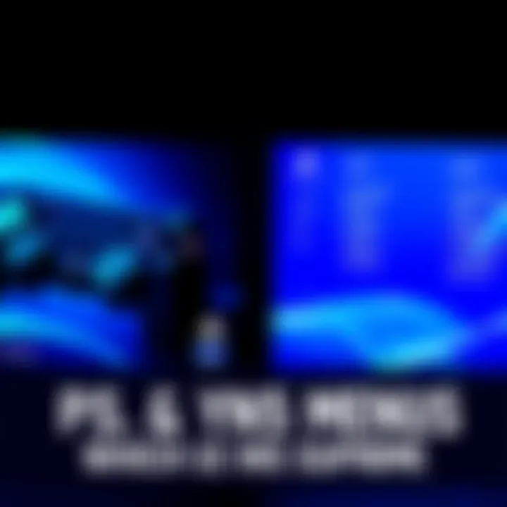 Side-by-side view of PS4 and PS5 menus showcasing their different designs