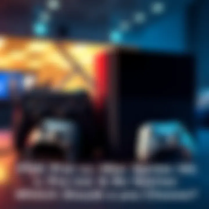 PS4 Pro and Xbox Series S consoles side by side A PS4 Pro and Xbox Series S displayed together on a table with game controllers